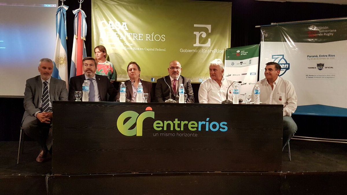 Marcelo Pérez secretario de la casa de ER, Carlos Dall Ava y Carlos Cubasso (UER) junto a Carlos Araujo y Jaime Barba (UAR).